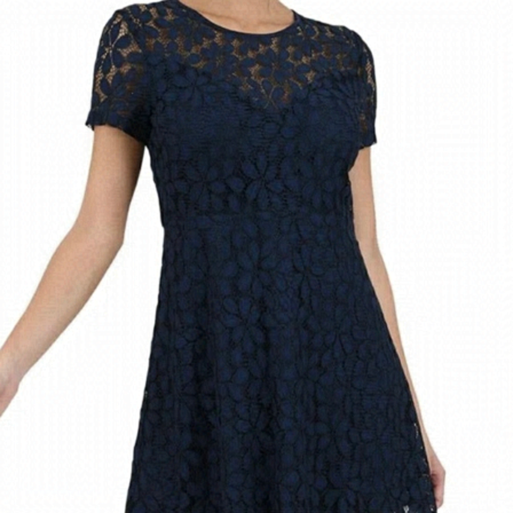 Navy lace dress